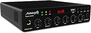 Audibax Dayton 120T BT - Amplificador de Audio en Línea - Conexión Bluetooth - Potencia de 120W - Entradas para Micrófonos, Línea y USB - Amplificador de Clase D con Entrada USB y Radio FM